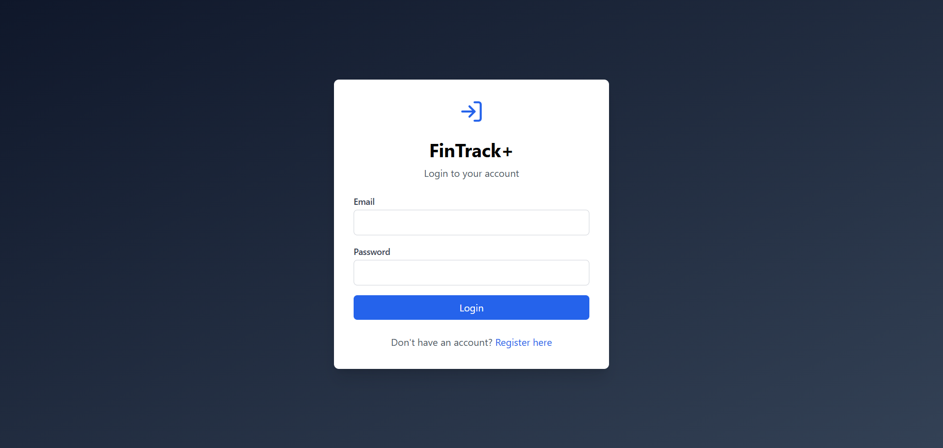 FinTrack+ – Personal Finance Dashboard